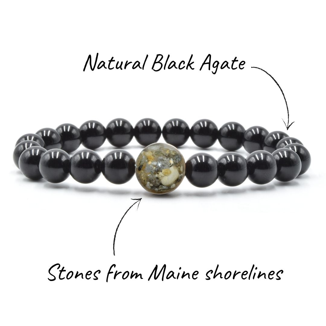 Maine Stones + Black Agate