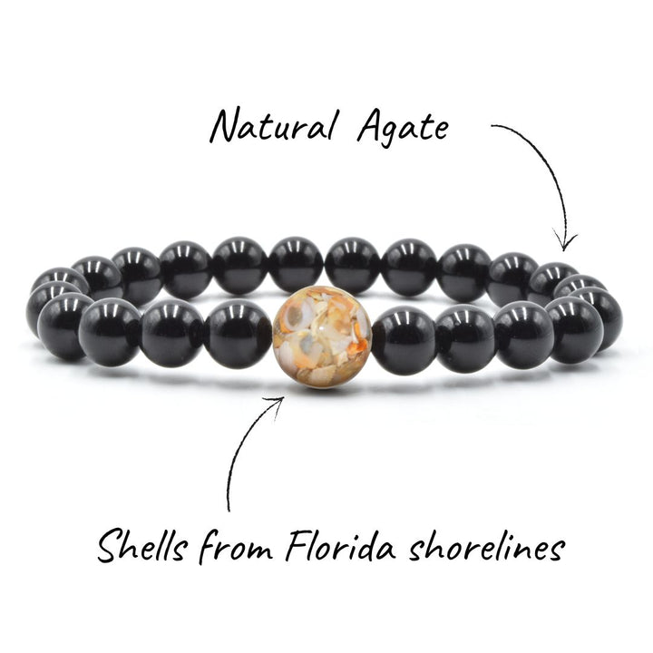 Florida Shells + Black Agate