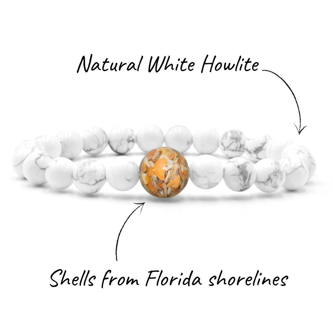 Florida Shells + White Howlite