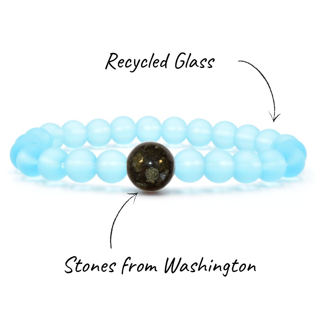 Washington Stones + Turquoise Bay Glass