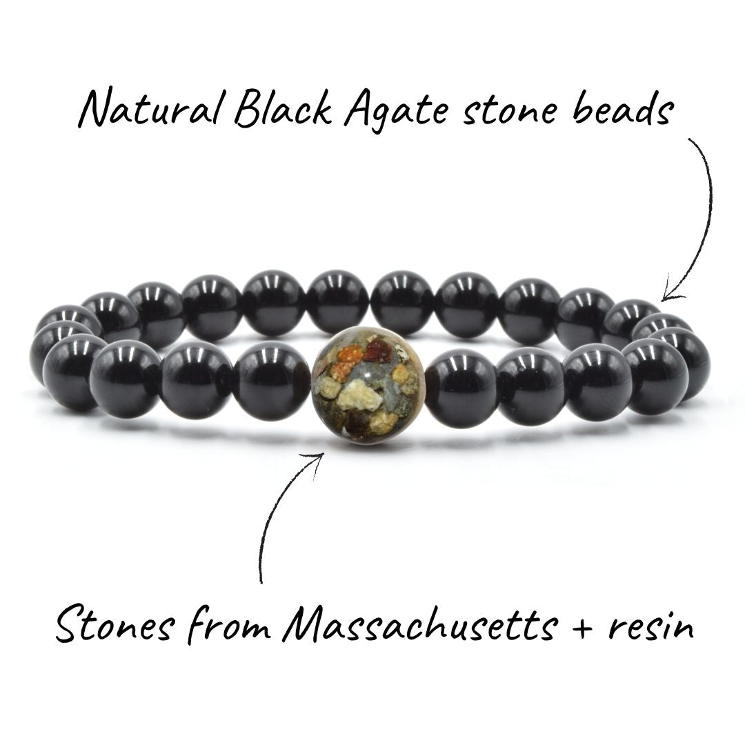 Massachusetts Stones + Black Agate