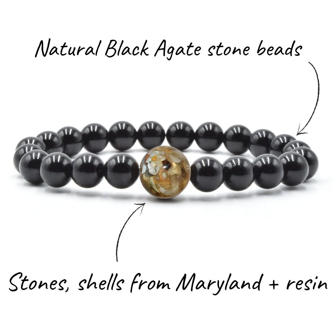 Maryland Stones & Shells + Black Agate