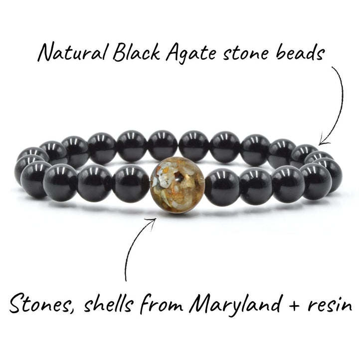 Maryland Stones & Shells + Black Agate