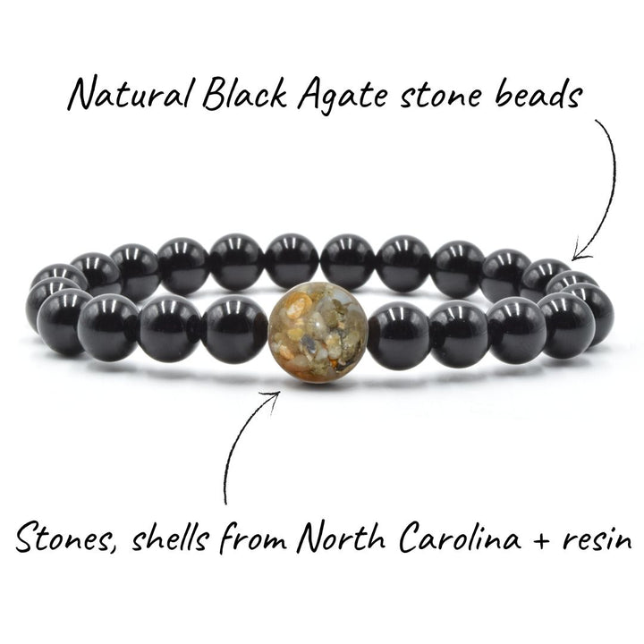 North Carolina Stones & Shells + Black Agate