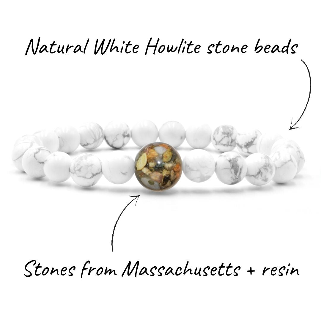 Massachusetts Stones + White Howlite