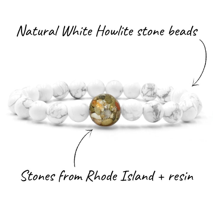 Rhode Island Stones + White Howlite