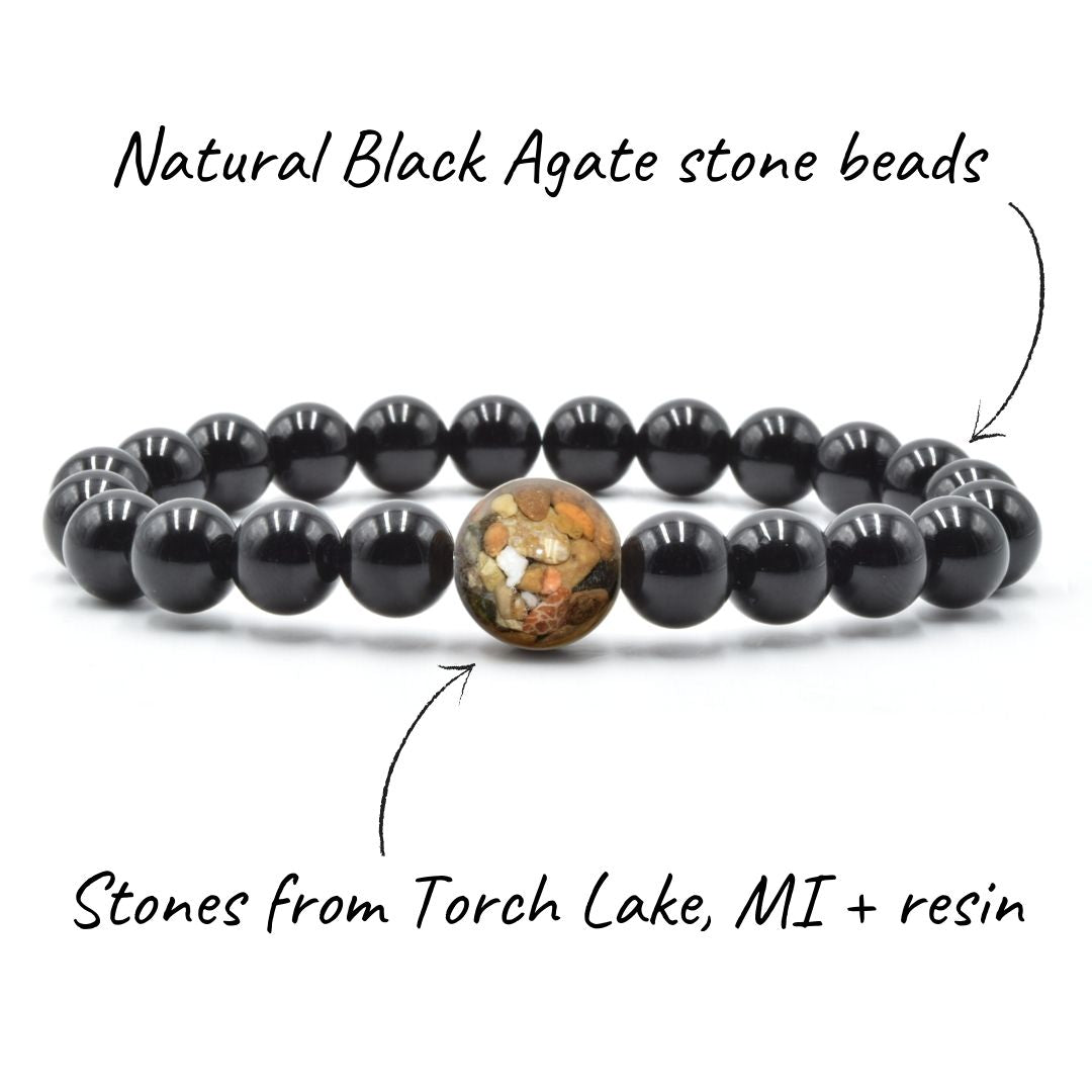 Torch Lake, MI | Black Agate