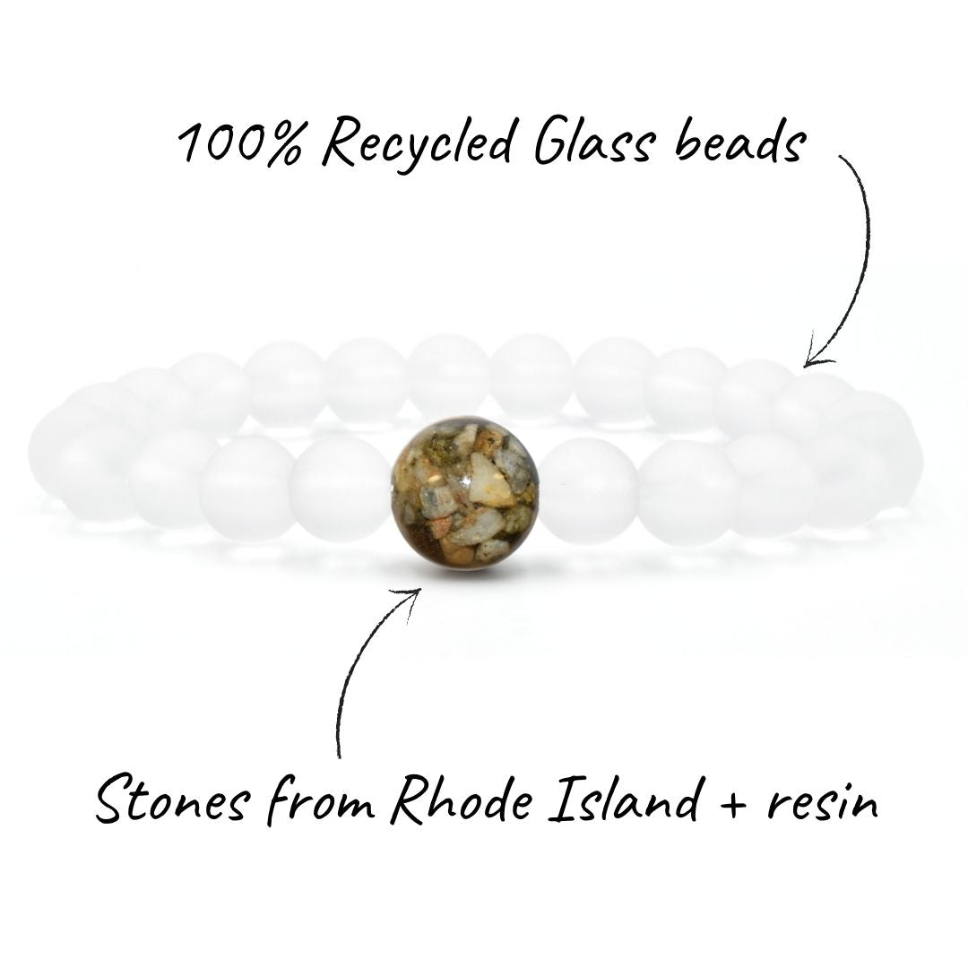 Rhode Island Stones + Crystal Glass