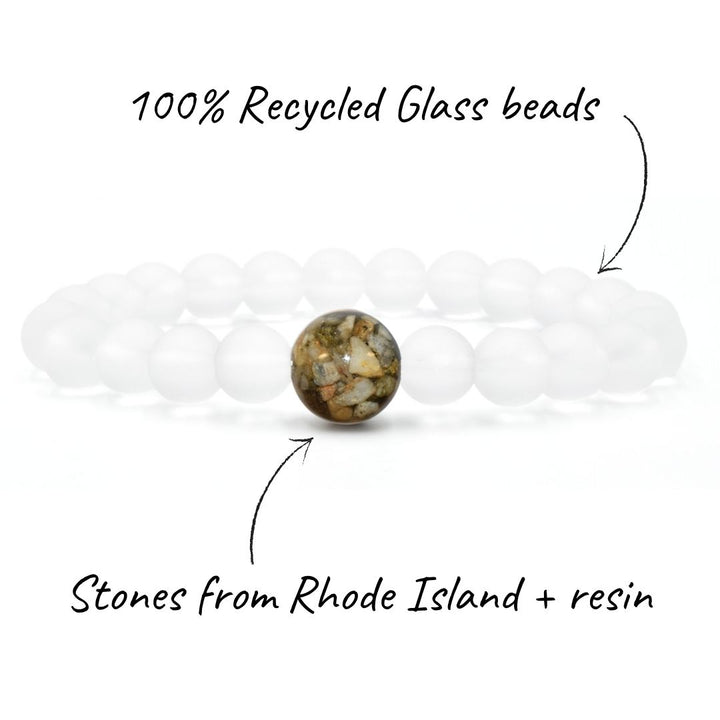 Rhode Island Stones + Crystal Glass