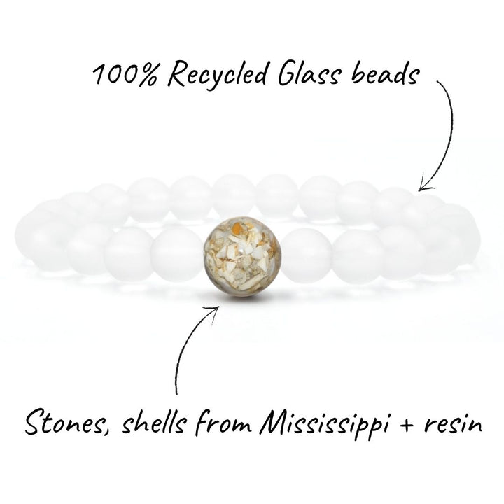 Mississippi Stones + Crystal Glass