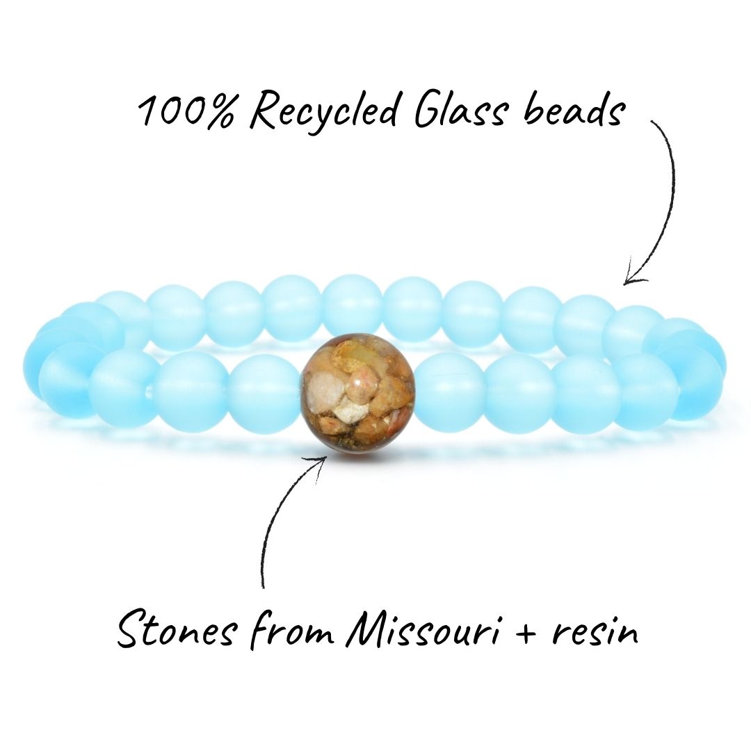 Missouri Stones + Turquoise Bay Glass