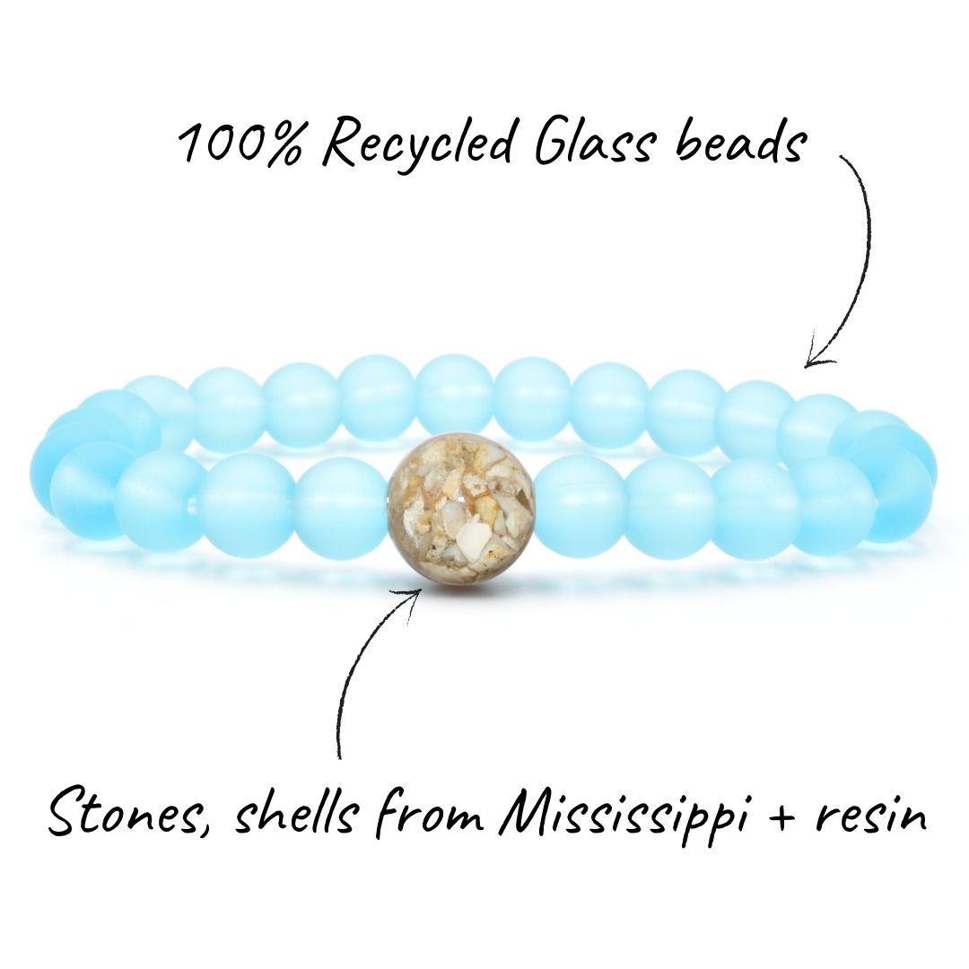 Mississippi Stones + Turquoise Bay Glass