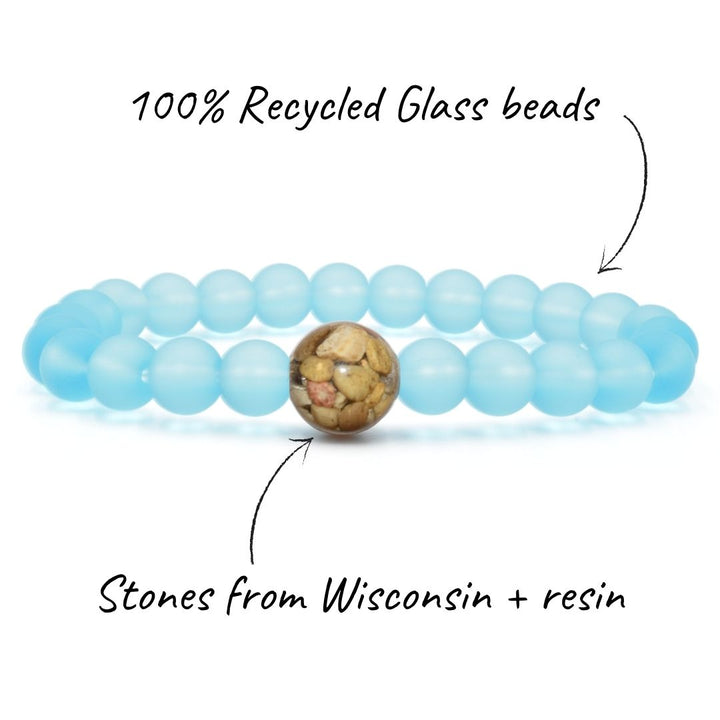 Wisconsin Stones + Turquoise Bay Glass