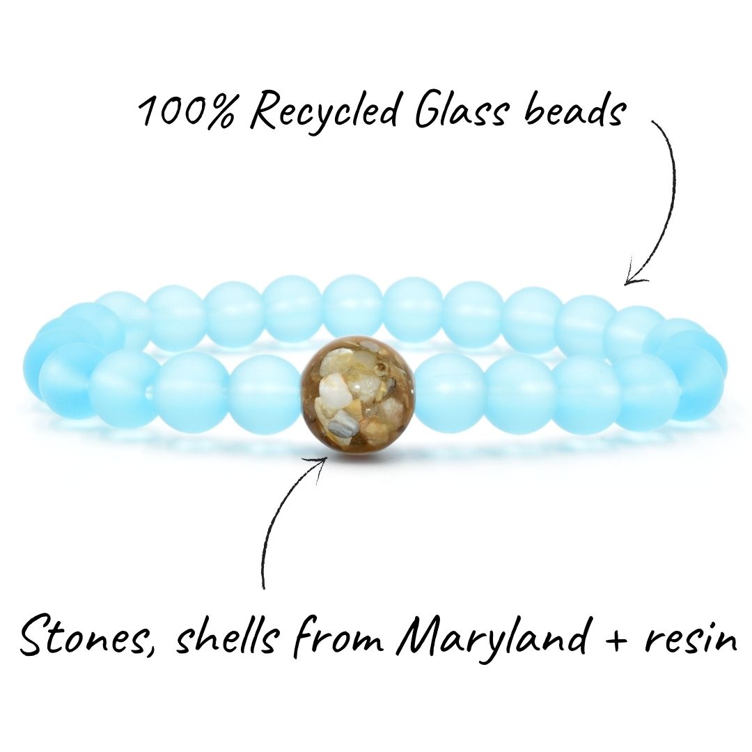 Maryland Stones & Shells + Turquoise Bay Glass