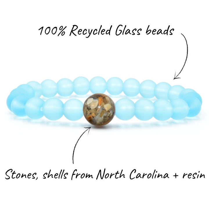 North Carolina Stones & Shells + Turquoise Bay Glass