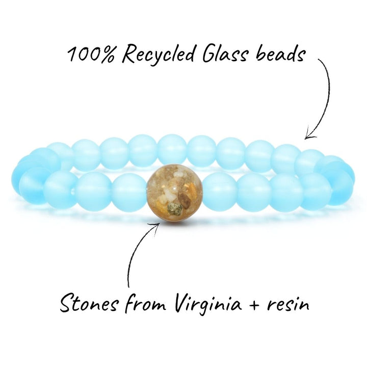 Virginia Stones + Turquoise Bay Glass