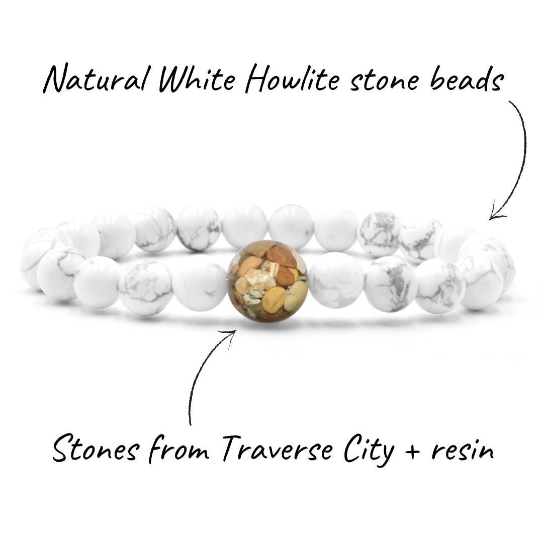 Traverse City, MI | White Howlite