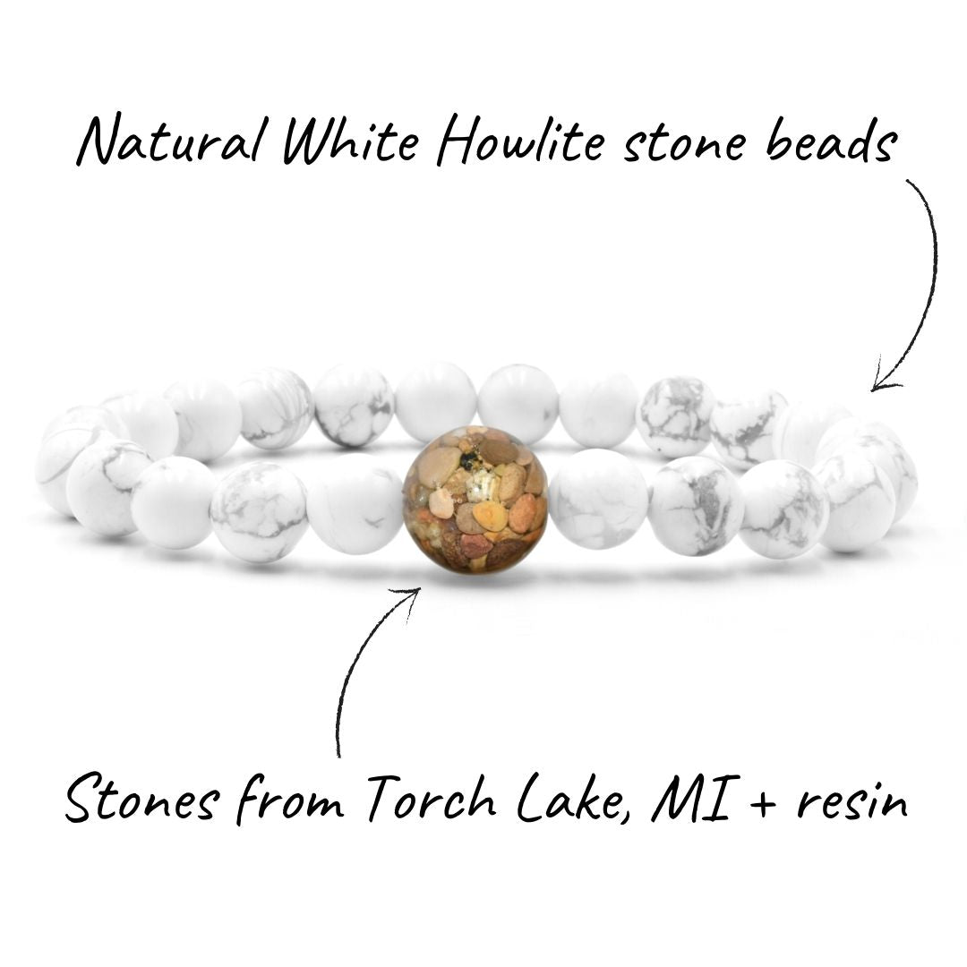 Torch Lake, MI | White Howlite