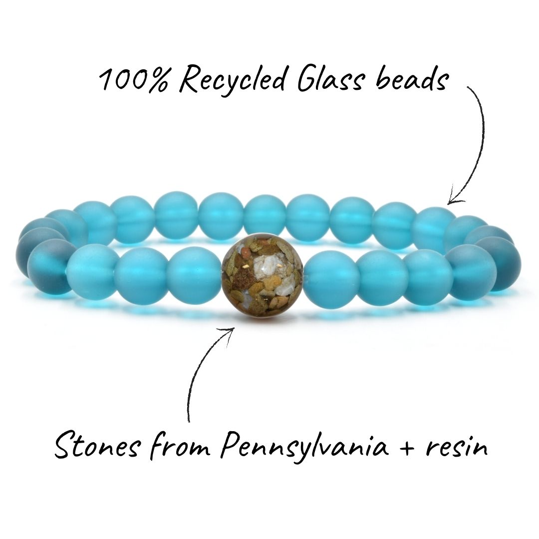 Pennsylvania Stones + Peacock Blue Glass