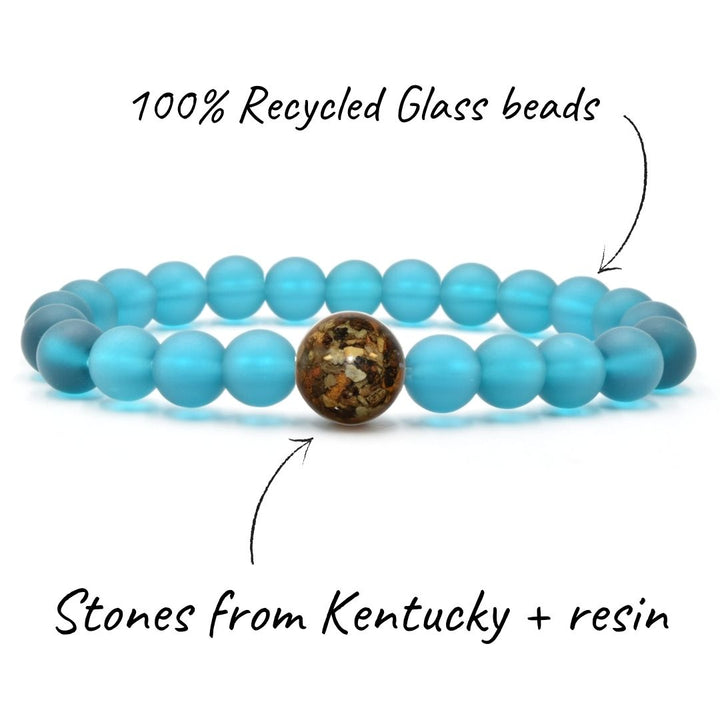 Kentucky Stones + Peacock Blue Glass