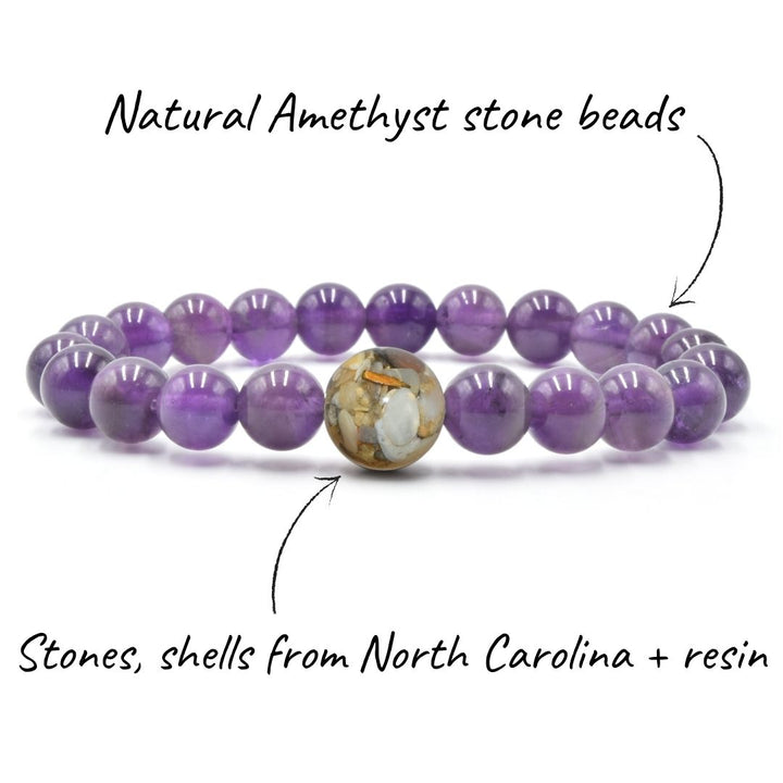 North Carolina Stones & Shells + Amethyst