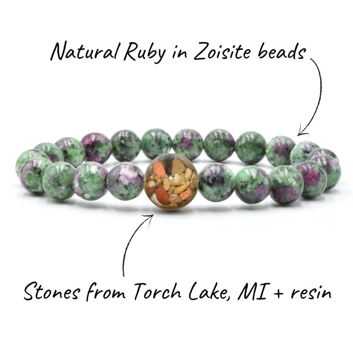 Torch Lake, MI | Ruby in Zoisite