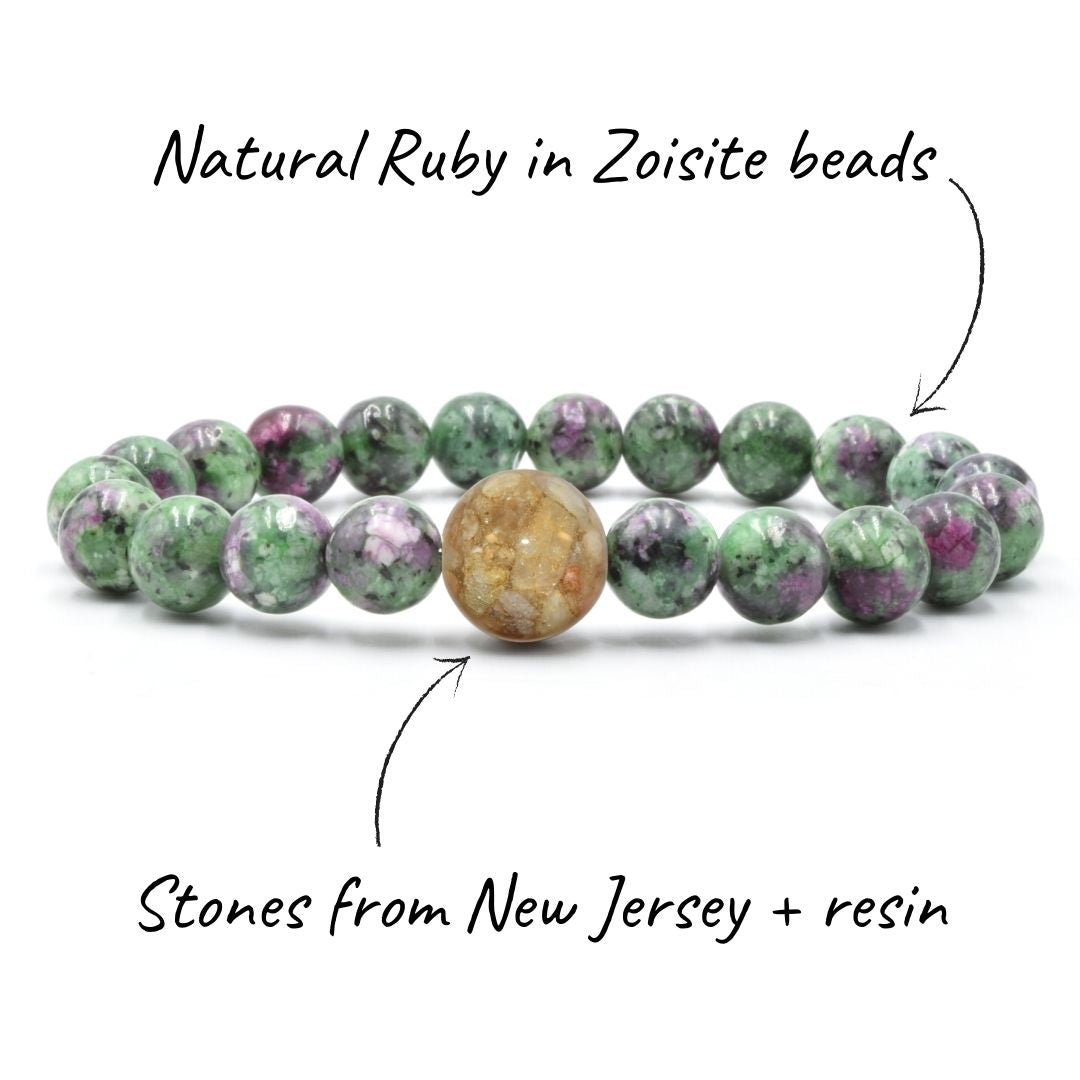 New Jersey Stones + Ruby in Zoisite