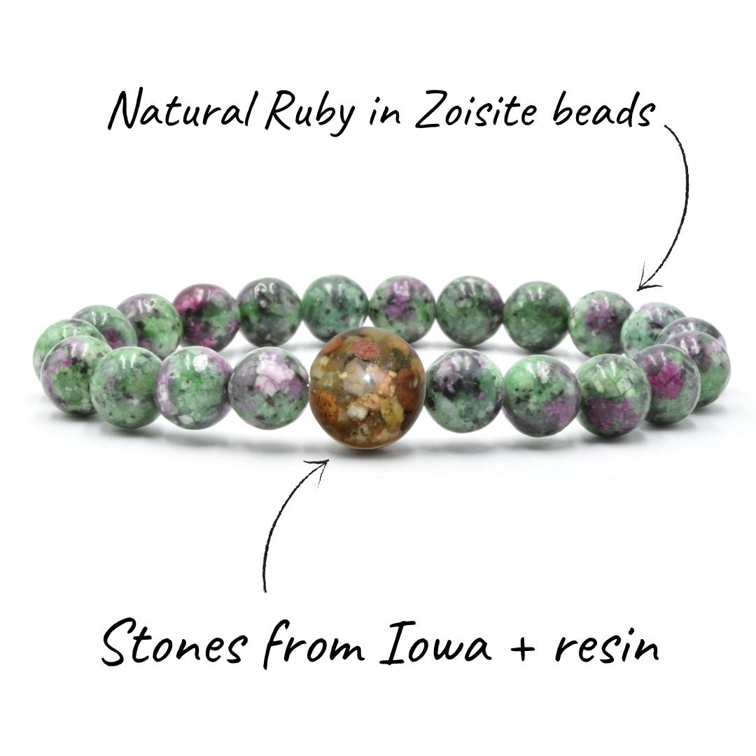 Iowa Stones + Ruby in Zoisite