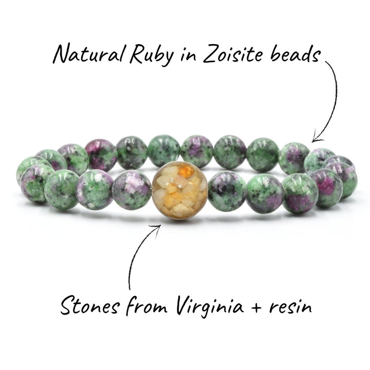 Virginia Stones + Ruby in Zoisite