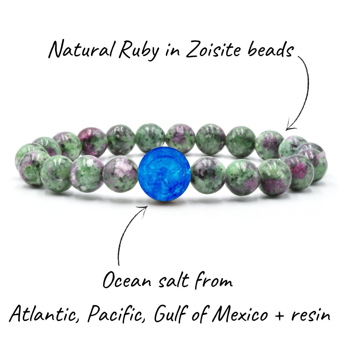 Ocean Salt | Ruby in Zoisite