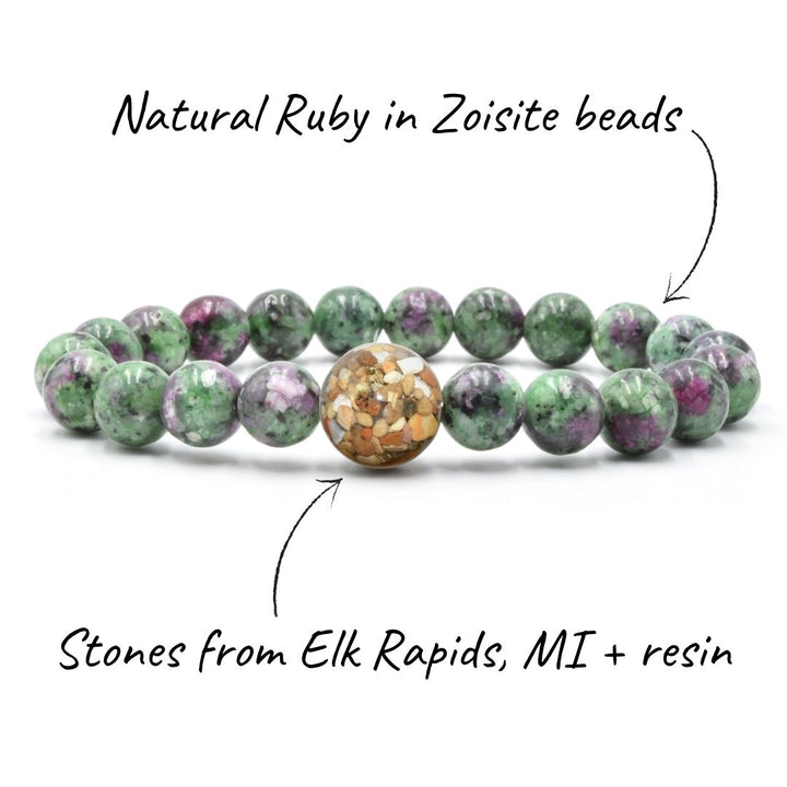 Elk Rapids, MI | Ruby in Zoisite