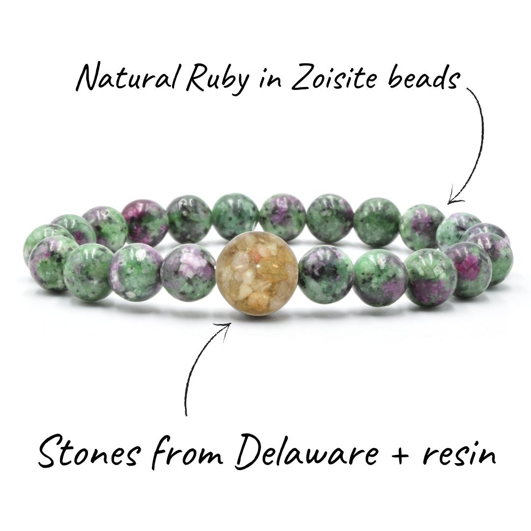 Delaware Stones + Ruby in Zoisite