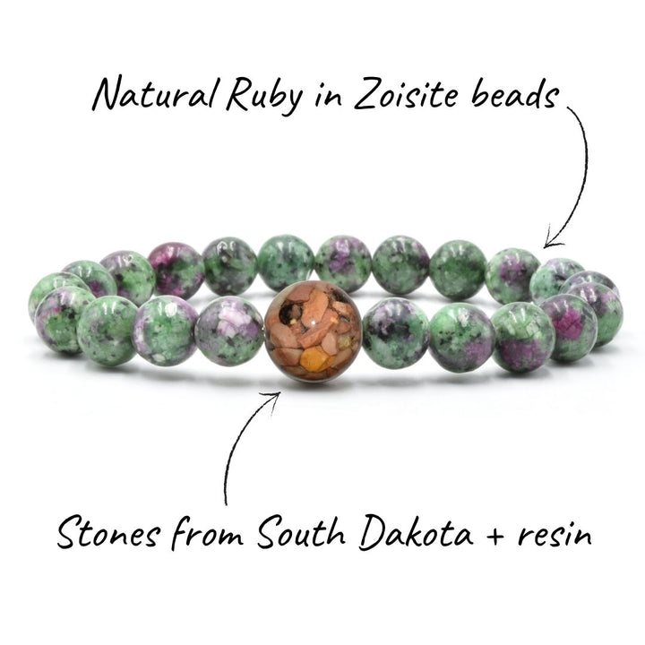 South Dakota Stones + Ruby in Zoisite