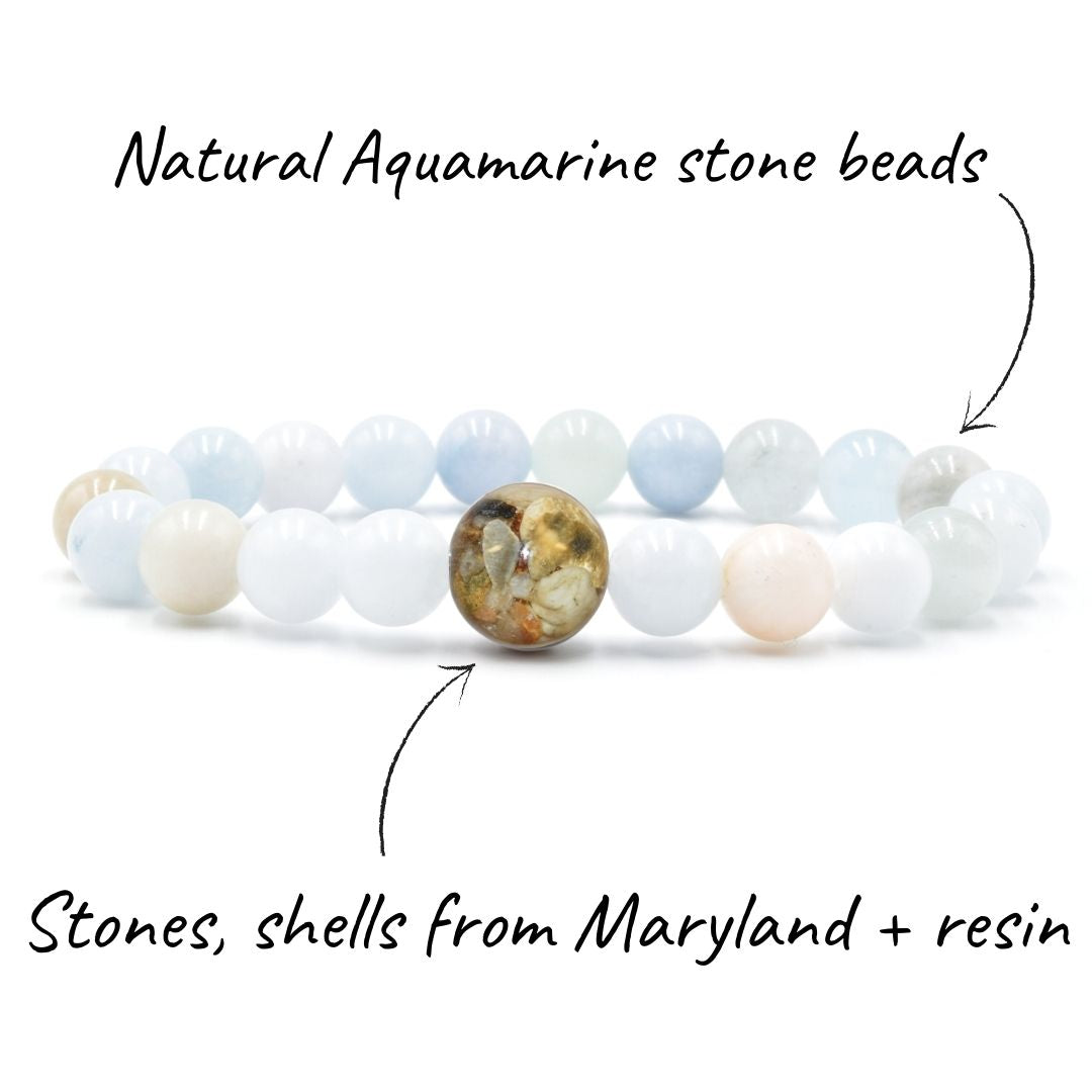 Maryland Stones & Shells + Aquamarine