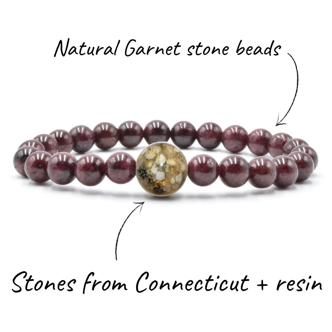 Connecticut Stones + Garnet