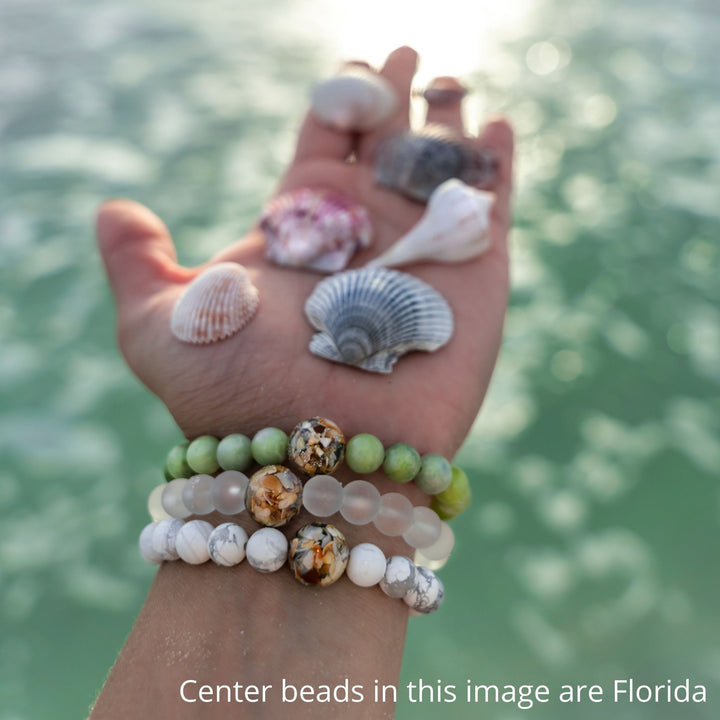 North Carolina Stones & Shells + Peridot